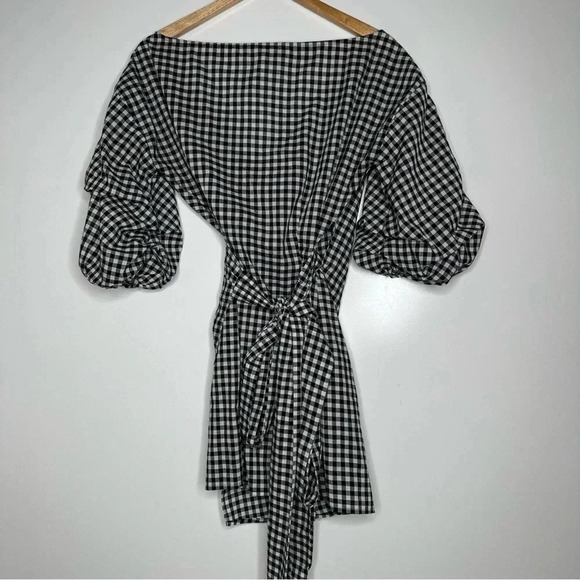Lovers + Friends Gabriel Ruched Sleeve Wrap Mini Dress Size XS - Picture 6 of 10